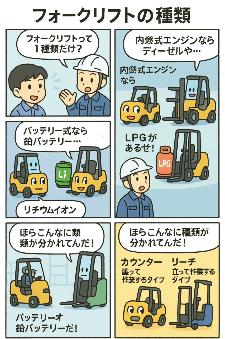 フォークリフト入門　フォーク理宇fとの種類
