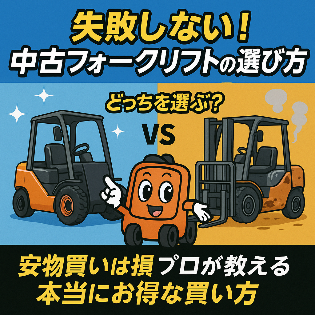 【プロが教える】失敗しない中古フォークリフトの選び方