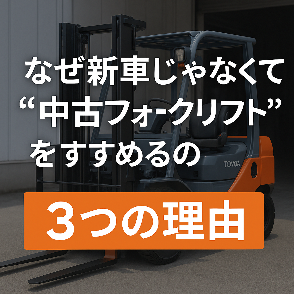 「なぜオールプロスは“中古フォークリフト”をすすめるのか？3つの理由で納得！」