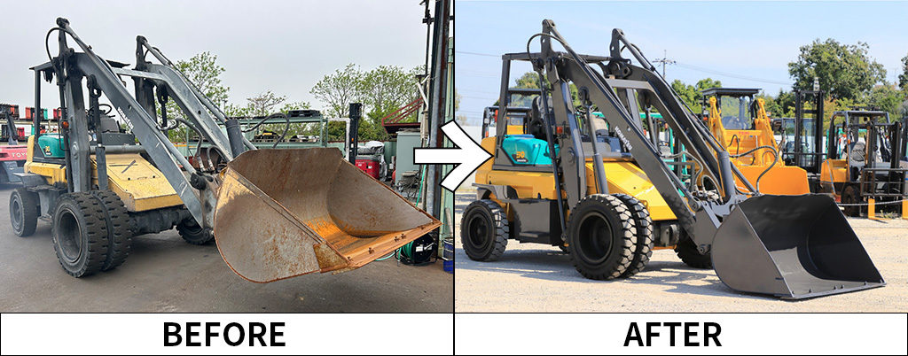 フォークリフト オールプロス 塗装で生まれ変わる!