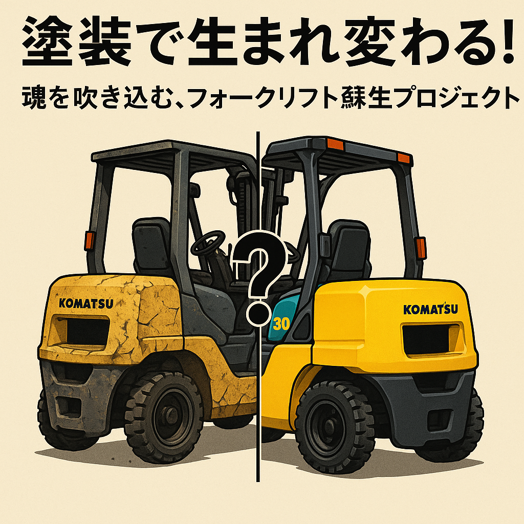 【塗装で生まれ変わる！】魂を吹き込む、フォークリフト蘇生プロジェクト
