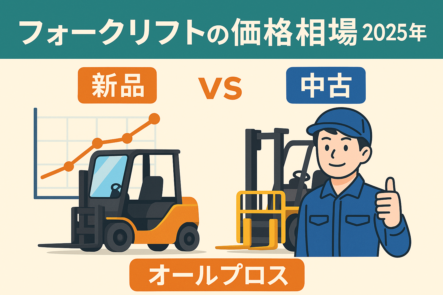 フォークリフトの価格相場2025年版｜新品と中古、どっちがお得？